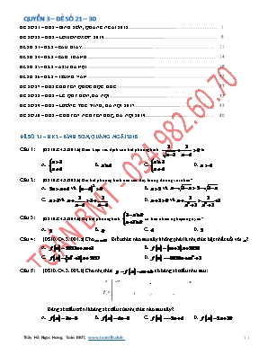 Bộ đề thi học kỳ 2 môn Toán Lớp 10 - Hồ Ngọc Hưng